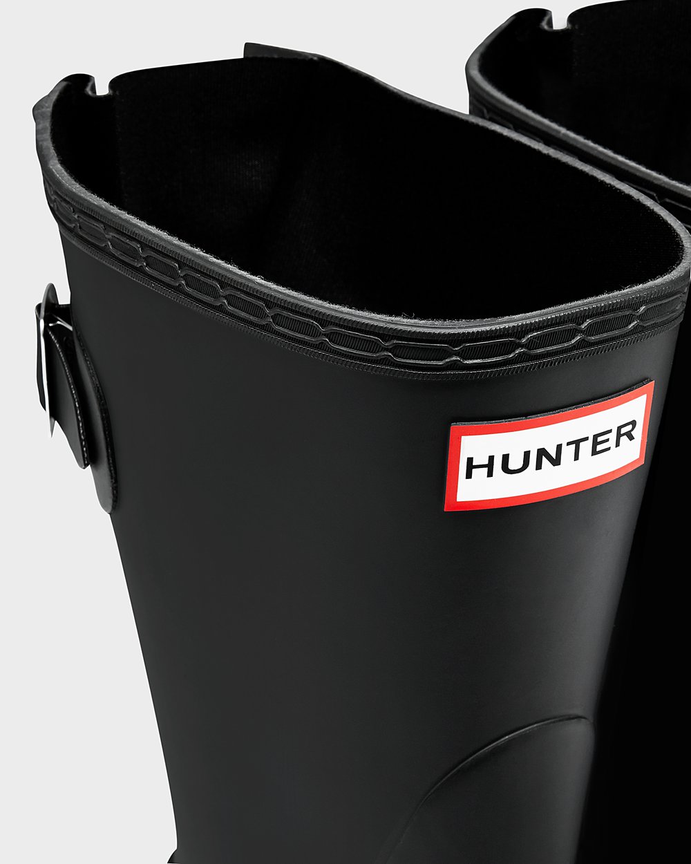 Womens Hunter Original Back Adjustable - Short Rain Boots Black - 2317-IAYSL